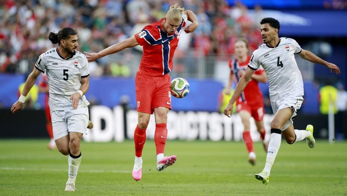 Haaland Dua Gol, Norwegia Hajar Irak 4-1