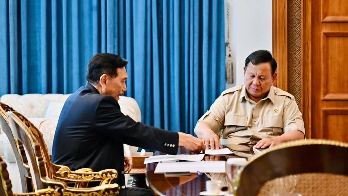 Prabowo Bahas Ekspor Mineral Kritis, Luhut Usulkan Pembatasan Lewat Sistem Digital Terintegrasi