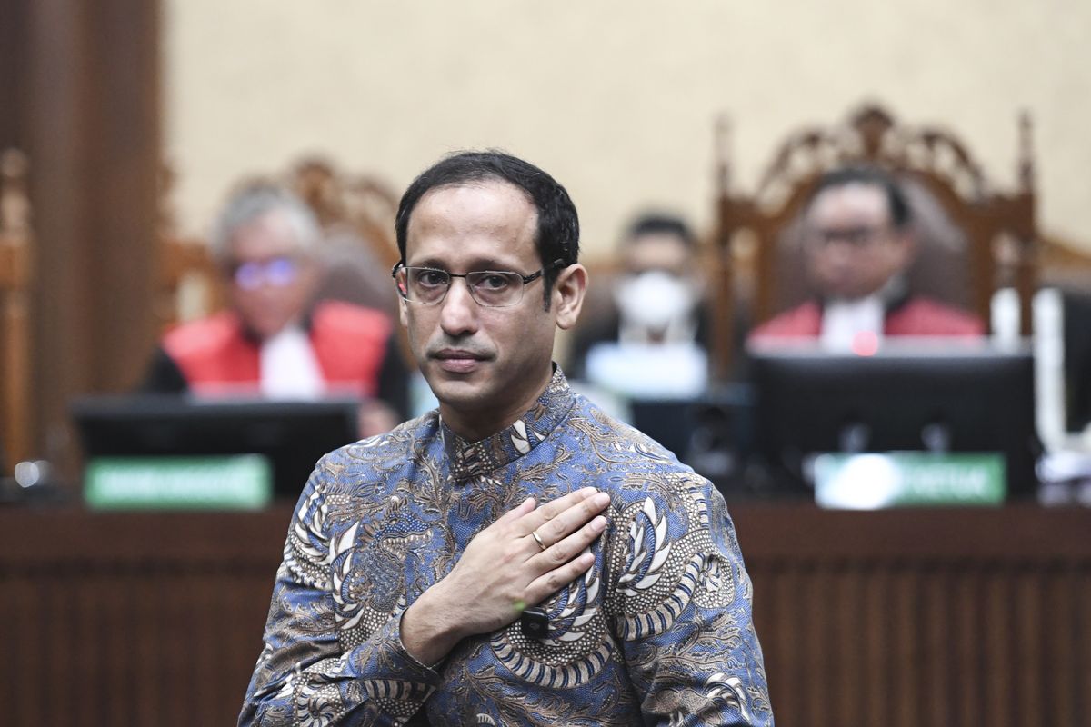 Nadiem Makarim Banding Vonis 10 Tahun Penjara, Akan Laporkan Empat Hakim ke KY