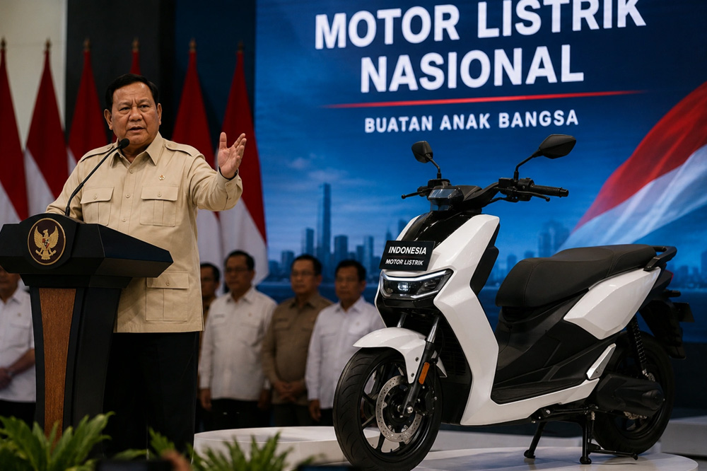 Prabowo Sebut Indonesia Segera Miliki Motor Listrik Nasional Buatan Dalam Negeri Prabowo Sebut Indonesia Segera Miliki Motor Listrik Nasional Buatan Dalam Negeri