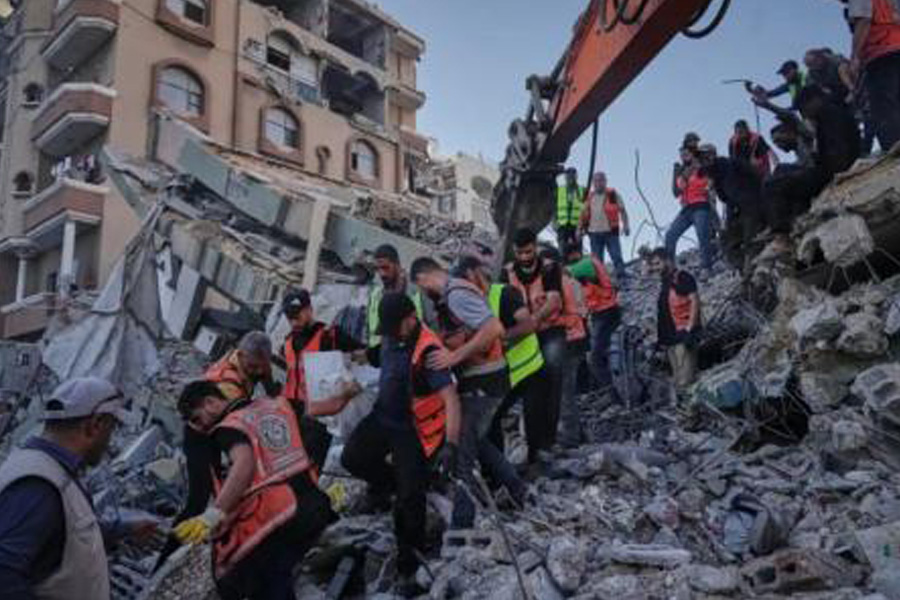 Bangunan Ambruk di Gaza, 20 Orang Tewas