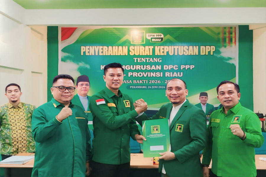 PPP Riau Pacu Konsolidasi, Pelantikan Pengurus DPC dan DAC Ditargetkan Desember 2026 PPP Riau Pacu Konsolidasi, Pelantikan Pengurus DPC dan DAC Ditargetkan Desember 2026