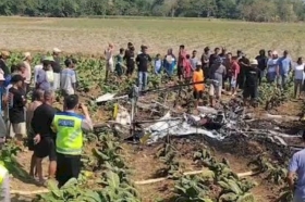 Pesawat Diduga Jatuh di Persawahan Ngawen Blora, Polisi Lakukan Identifikasi