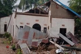 Angin Ribut Rusak Rumah Warga di Banyuasin, Atap Milik Satu Keluarga Terlepas